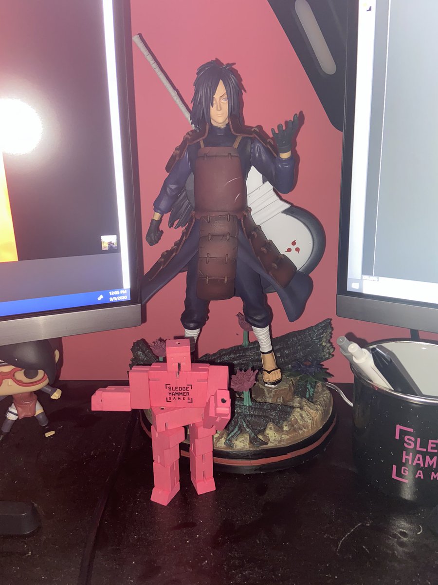 ScottSalkind's tweet photo. I’m weeb trash and got Sledgebot a friend. He’s a little bigger than I was expecting but still, someone to look up to #lifeatshg https://t.co/2cKbaQ9jrN