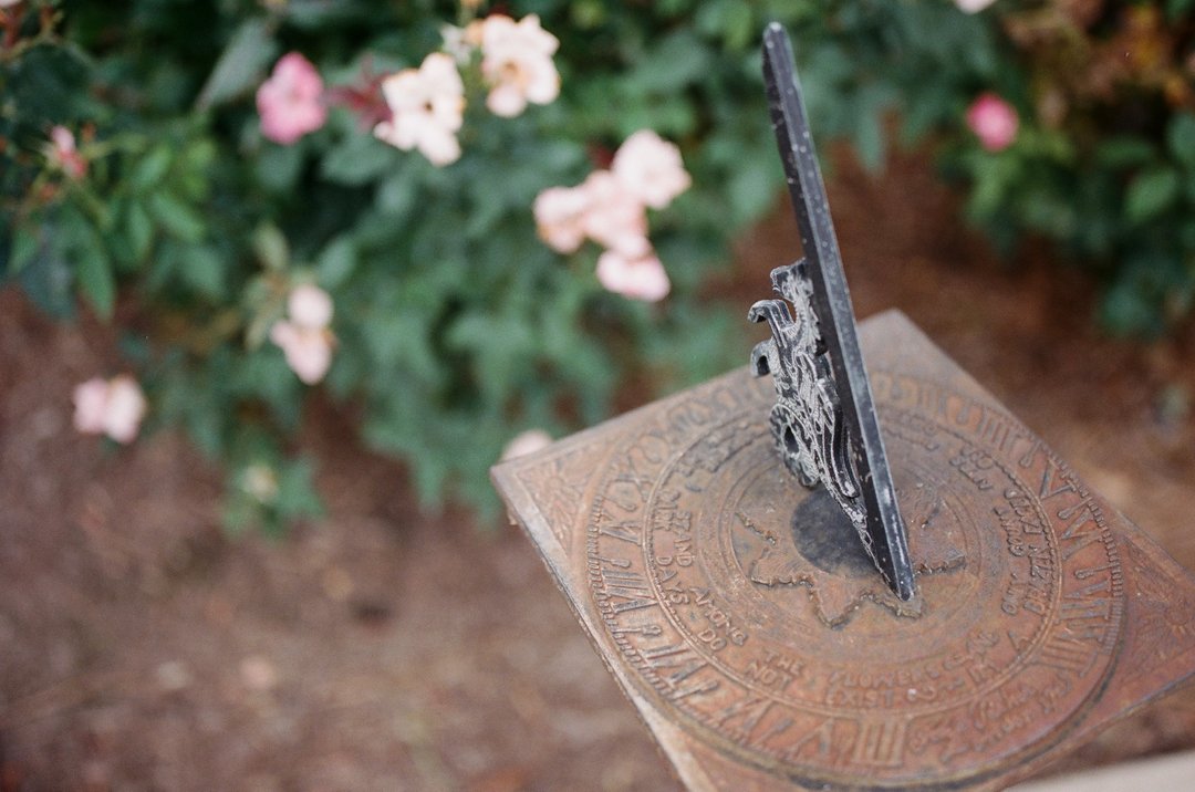 wrstudios's tweet photo. I know I've shared this fact before (last time I posted a photo of a sun dial)...ever since listening to S-Town, I pay WAY more attention to sun dials! I got a bit giddy coming across this one while capturing the "atmosphere" shots from Stacey and JD's lakeside wedding!

#film #f https://t.co/wz5DnKOkGh