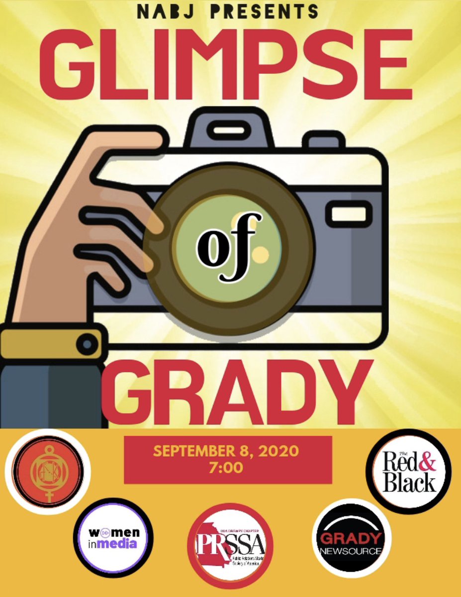 UGA Chapter of NABJ (@uganabj) on Twitter photo Calling all Pre-Grady and current Grady students! We would like to invite you to a Glimpse of Grady! Come join our zoom to learn about different organizations within Grady College! <a href="/GradyNewsource/">Grady Newsource</a> <a href="/redandblack/">The Red & Black</a> <a href="/DiGammaKappa/">UGA DiGamma Kappa</a> <a href="/UGAprssa/">UGA PRSSA</a> Calling all Pre-Grady and current Grady students! We would like to invite you to a Glimpse of Grady! Come join our zoom to learn about different organizations within Grady College! <a href="/GradyNewsource/">Grady Newsource</a> <a href="/redandblack/">The Red & Black</a> <a href="/DiGammaKappa/">UGA DiGamma Kappa</a> <a href="/UGAprssa/">UGA PRSSA</a>