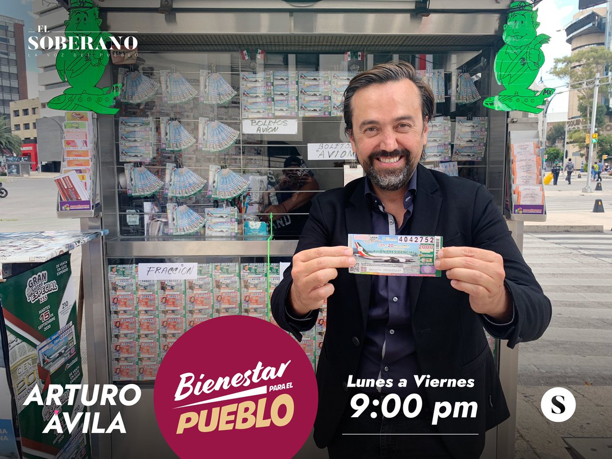 arturoavila_mx's tweet photo. El 15 sep la @lotenal realizará la rifa simbólica del faraónico #AviónPresidencial, con la venta de boletos se comprará equipo médico para ponerlo al servicio del Pueblo. 

Por cada 100 RTs, voy a comprar otro cachito para rifarlo en Twitter entre quienes me den RT. ¿Me ayudas? https://t.co/130NWSUrW1