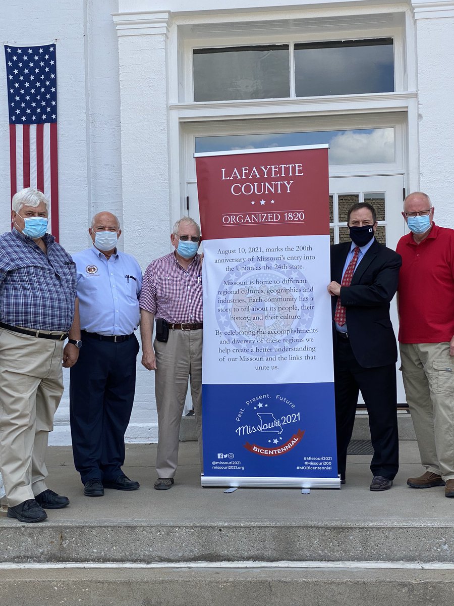 Thank you <a href="/MissouriSOS/">Missouri Secretary of State's Office</a> for visiting the Lafayette County Courthouse today and making this special presentation to our commissioners and State Rep. <a href="/glenkolkmeyer/">Kolky</a> commemorating Missouri on its upcoming Bicentennial in 2021. #MissouriPastPresentFuture #Missouri2021Bicentennial