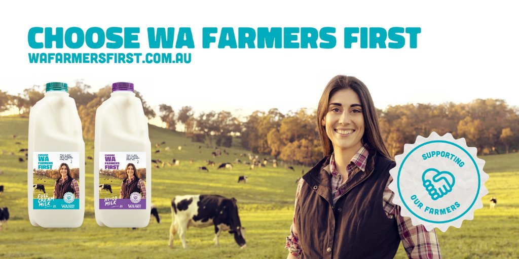 WAFarmers's tweet photo. Full Cream or Hi-Lo? Donโt worry weโve got you covered! Look out for โJessโ on @WAFarmersFirst products in all @Coles and selected @igaAustralia across Western Australia. #milk #wafarmersfirst #supportlocal #dairy #dairyindustry #Coles #IGA #ausag https://t.co/xGP53ZFEKu https://t.co/9H6uAgIzHm