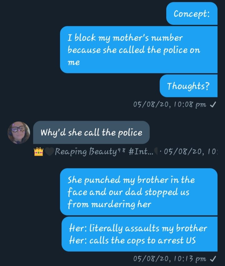 I never explicitly told her I was homeless, but I told her I was in genuine trouble and I had been assaulted. Y'all wanna know what she started talking about after this??She started bitching about Chan for saying Kate stans were bad (btw hi Chan )