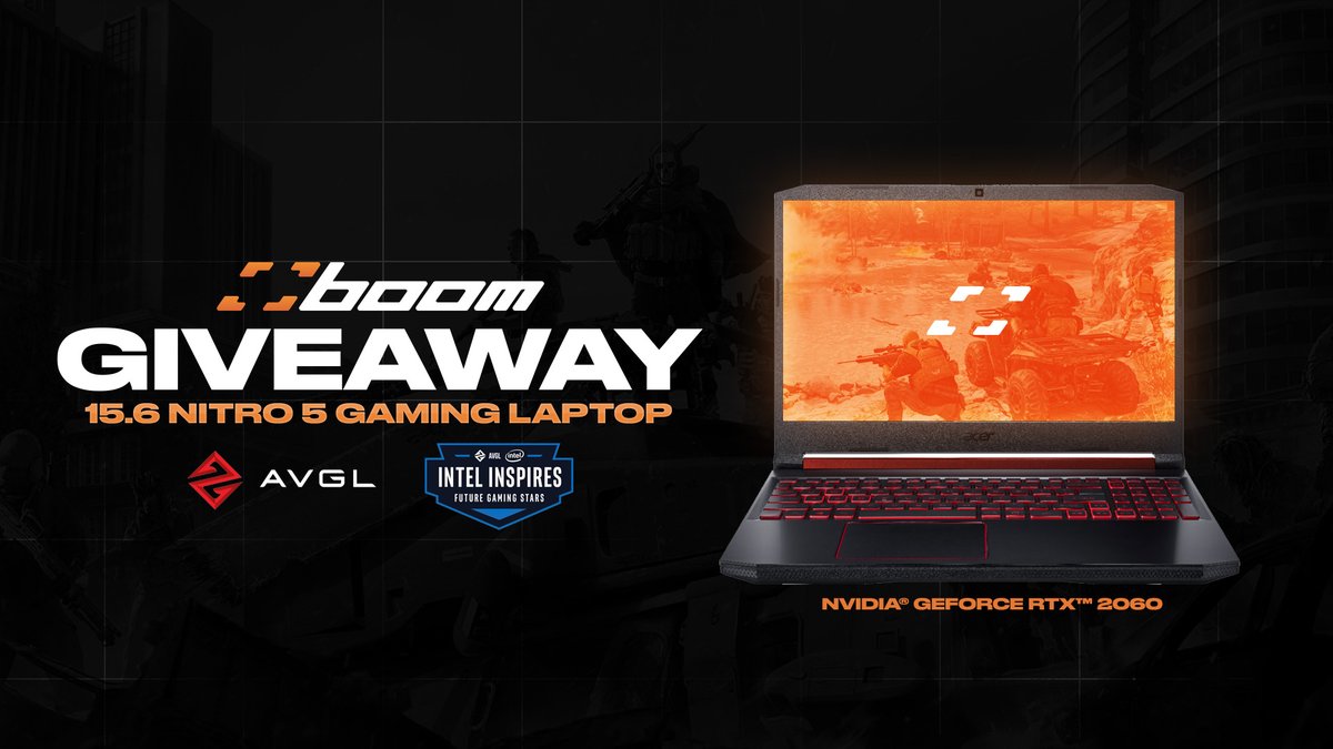 We are teaming up with Vast to giveaway a Nitro 5 Gaming Laptop to celebrate Intel Inspires!

🤳 Like &amp; RT
✌️  Tag 2 Friends
💬 Reply #intelinspires
🥰 Follow <a href="/GoBoomTV/">GoBoomTV</a> &amp; <a href="/AVGLofficial/">AVGL</a>

⬇ Enter Here ⬇
vast.link/boomtvintel