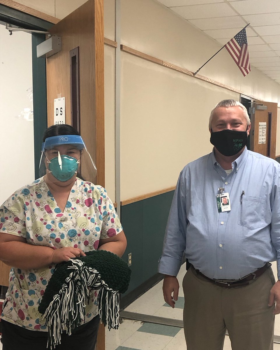 HornetBuzzMPMS's tweet photo. MPMS is blessed to have such an inspirational partnership with the First United Methodist Church of Huntsville. Each six weeks Ms. Karen Kelly will be honoring one of our staff members with a hand made prayer blanket. We are extremely proud to honor Nurse Barahona this 6 weeks. https://t.co/mvwnSlFnZ9