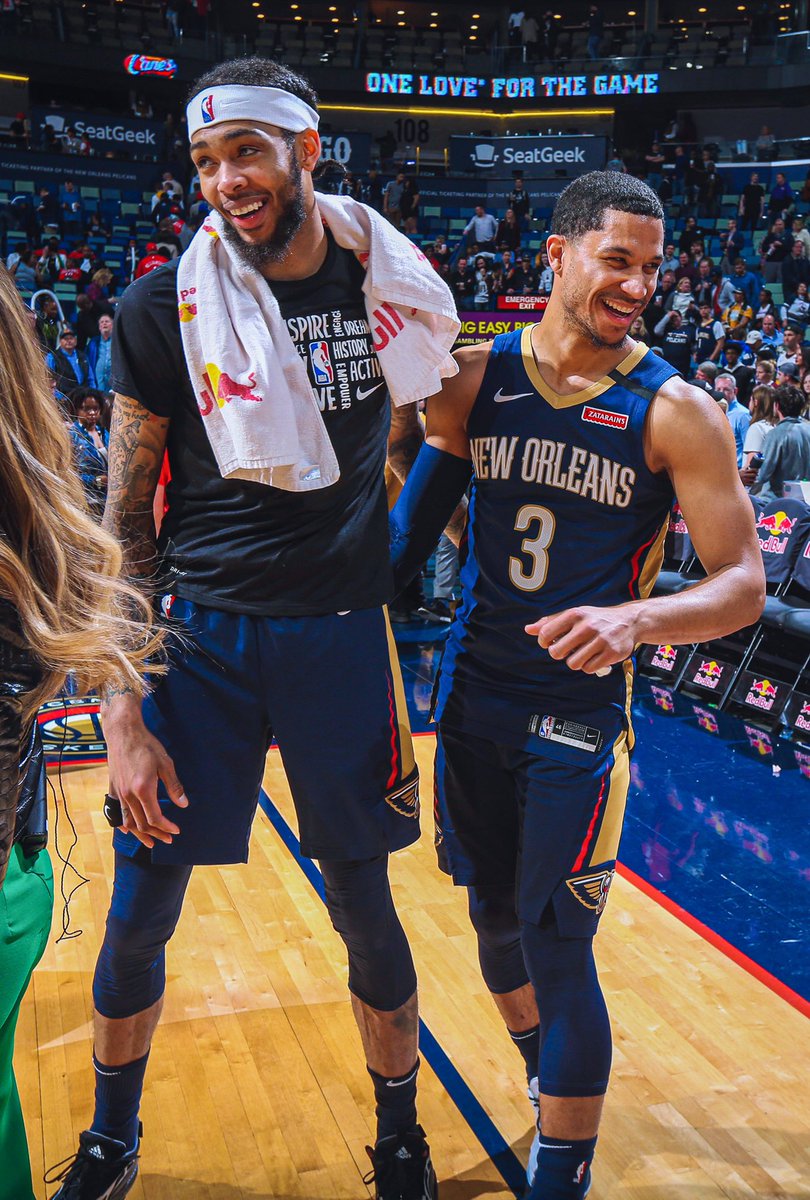 PelicansNBA's tweet photo. 😄😄😄

@B_Ingram13 x @joshhart https://t.co/DQKqI9hqeR