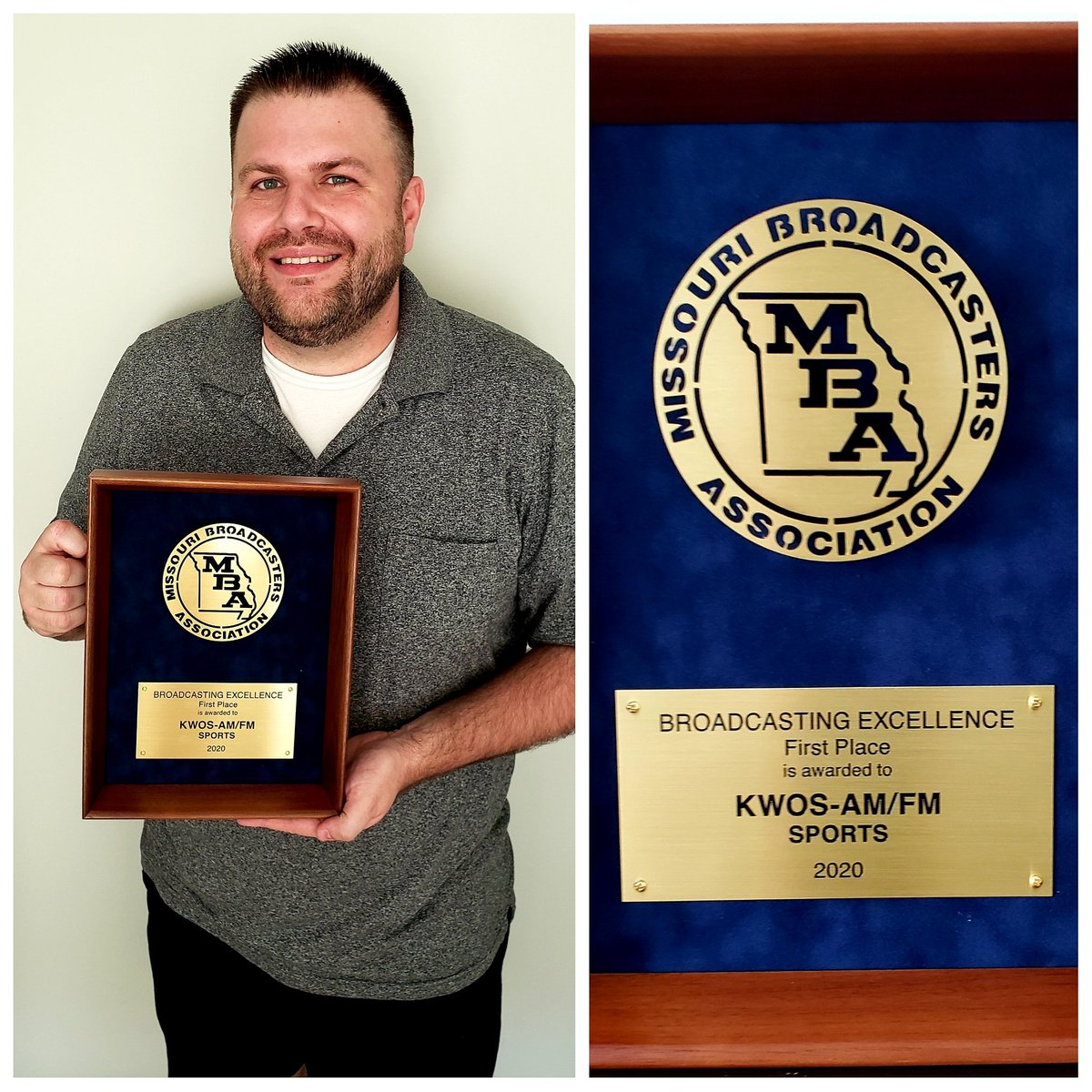 MattSharpMedia's tweet image. It&apos;s fitting that the same week the Kansas City Chiefs received their Super Bowl Championship rings, I received the 1st place @MOBroadcasters Award in the sports category for the morning sports update on KWOS that aired the day after the Chiefs won Super Bowl 54.