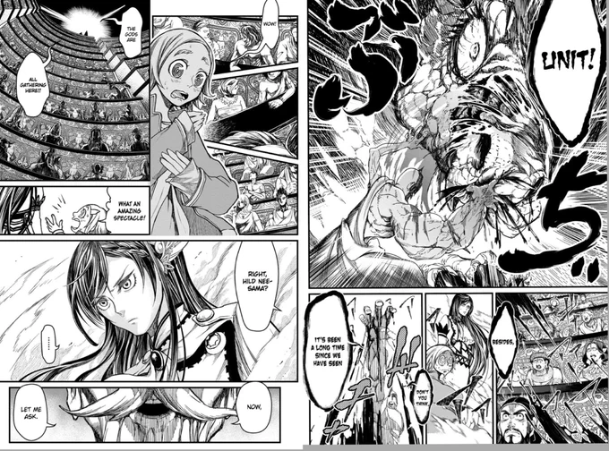 Record of Ragnarok

- detailed artwork!! 
- another newer series 
- humans vs gods but it's more interesting than you'd initially think 
- awesome fight sequences 
- a pretty diverse cast 