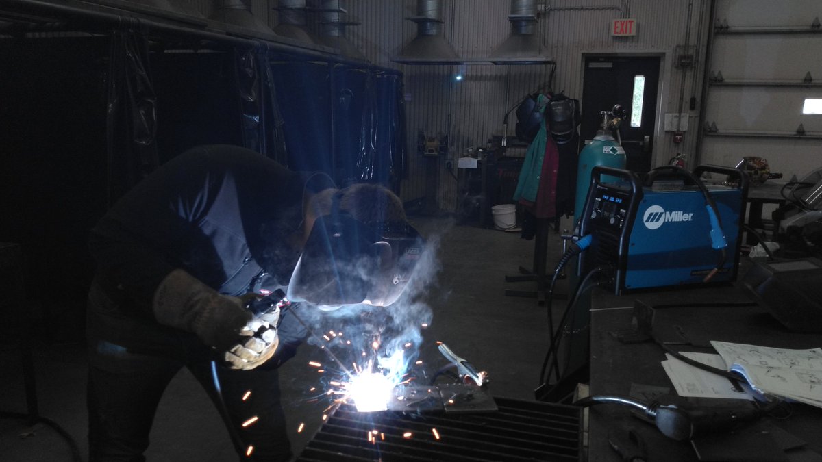 Testing out the new welder in the shop #mepoclassroom