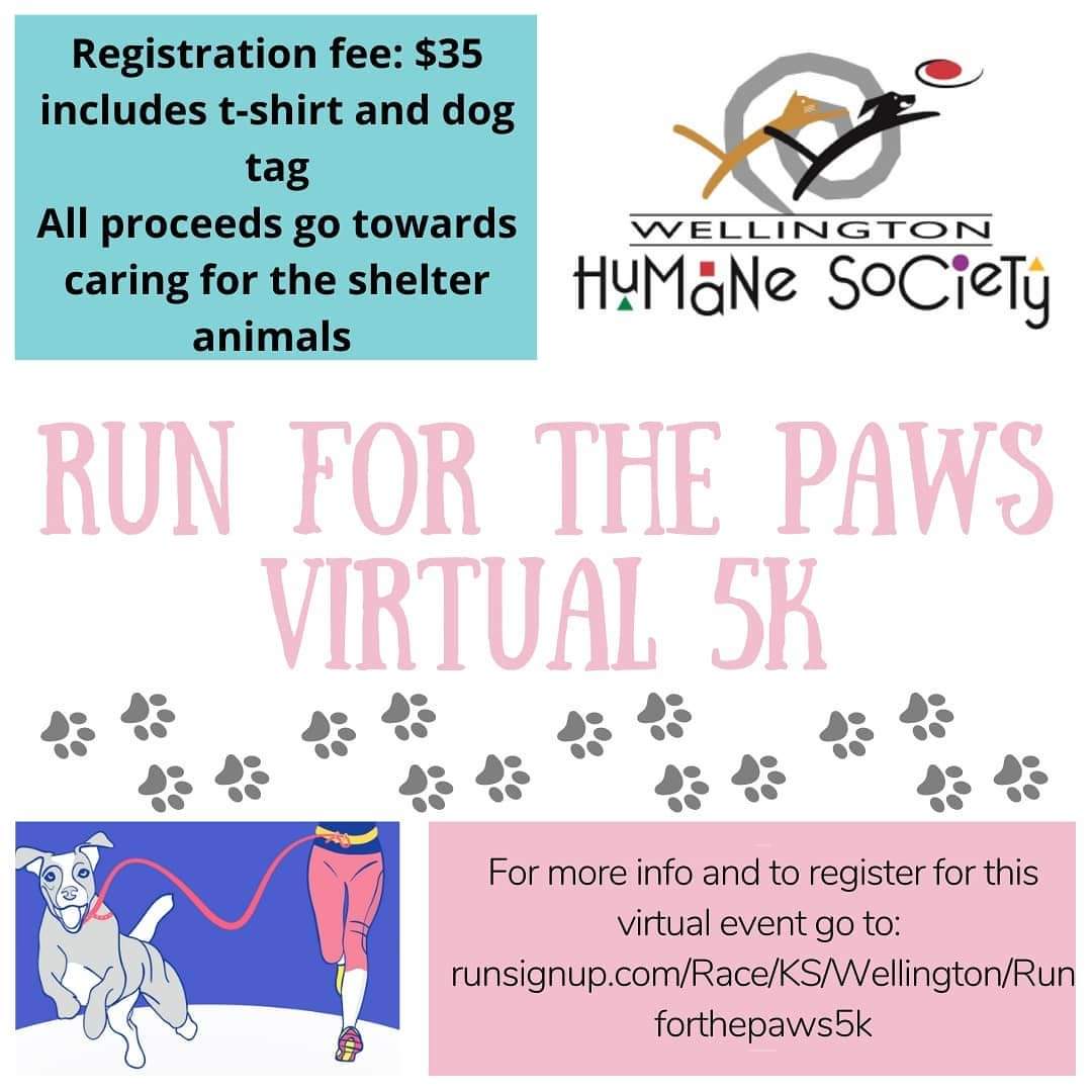 SUHumaneSociety's tweet photo. The Wellington Humane Society is hosting our first annual Run for The Paws 5k to raise money for the shelter animals! Registration is $35 and Oct 3rd is the last day to get registered. Sign up today! 

https://t.co/nDamlyin48 https://t.co/TyRrgwItrL