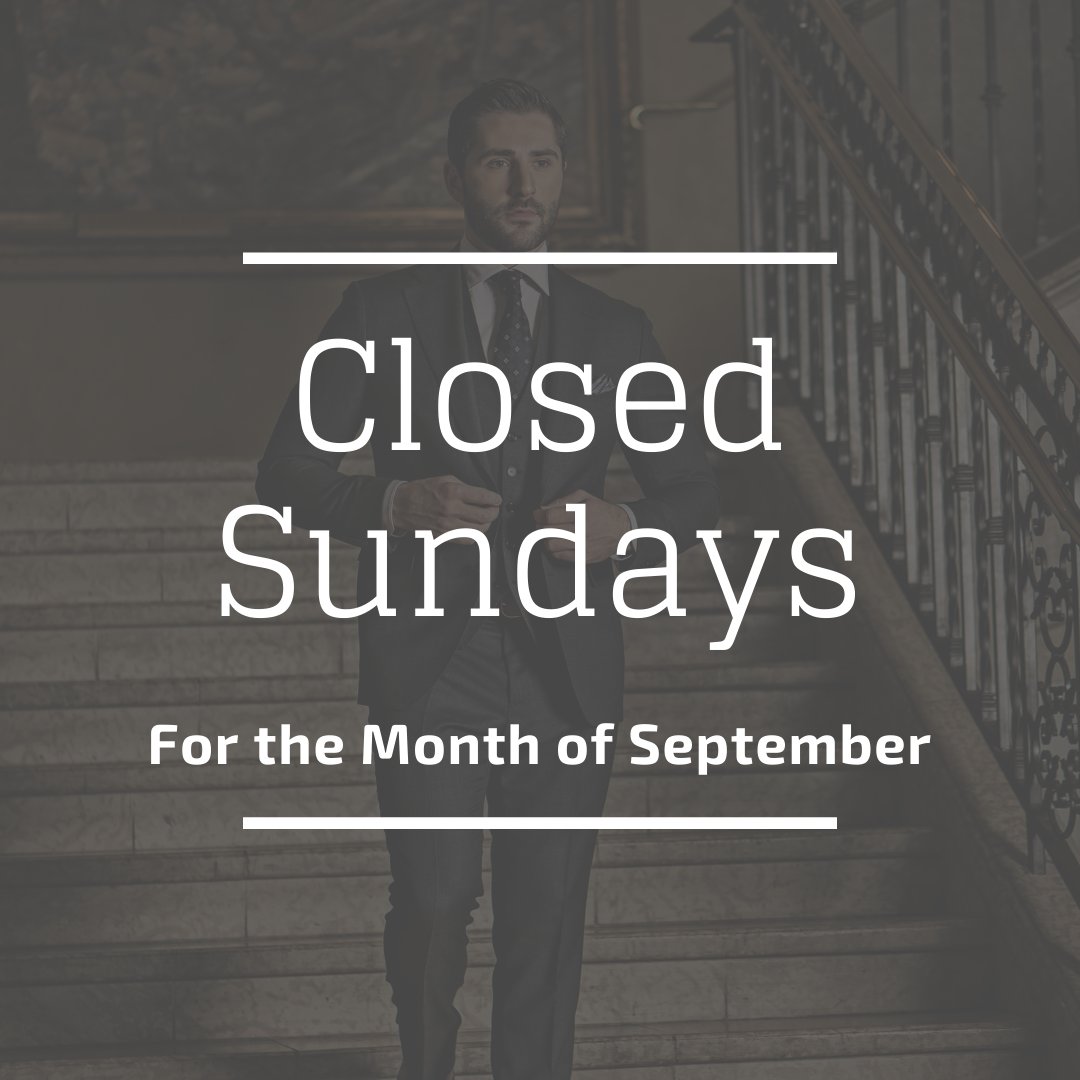 We're working hard behind the scenes getting ready for the move! So, we're closing Sundays for the month of September to serve you better. Shop online at mrderk.com.

#mrderk #edmonton #yeg #yegfashion #calgary #yyc #yycfashion #menswear