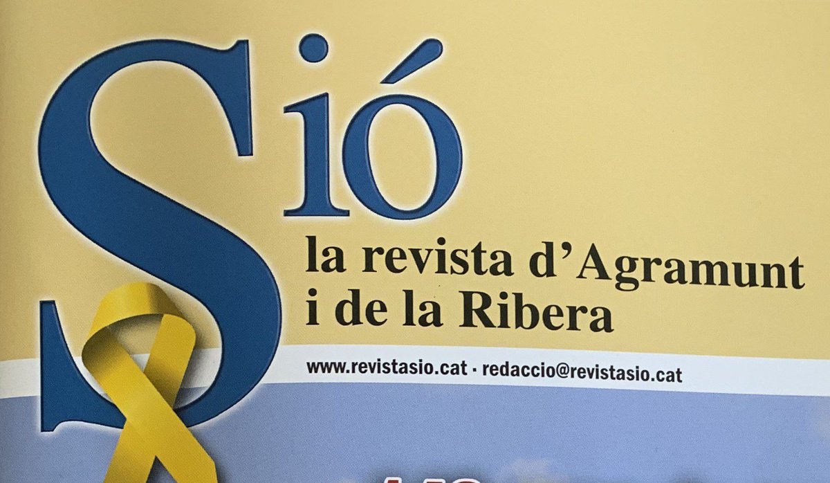 CorPaeria's tweet photo. En el darrer número de la #revistaSió d'#Agramunt s'hi fa ressò de les diferents cantades que hi hem realitzat al llarg de l'estiu. Des del #CorPlaçaPaeria #CantairesDePonent agraïm l'acollida i la participació #llibertatpresospoliticsiexiliats #revistasio @radiosio @OmniumLleida https://t.co/q8BdVN05u8