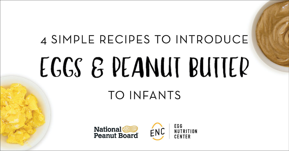 Research supports introducing common allergens like peanuts and egg to infants before their first birthday. These 4 recipes make introduction easy. zcu.io/JSyP