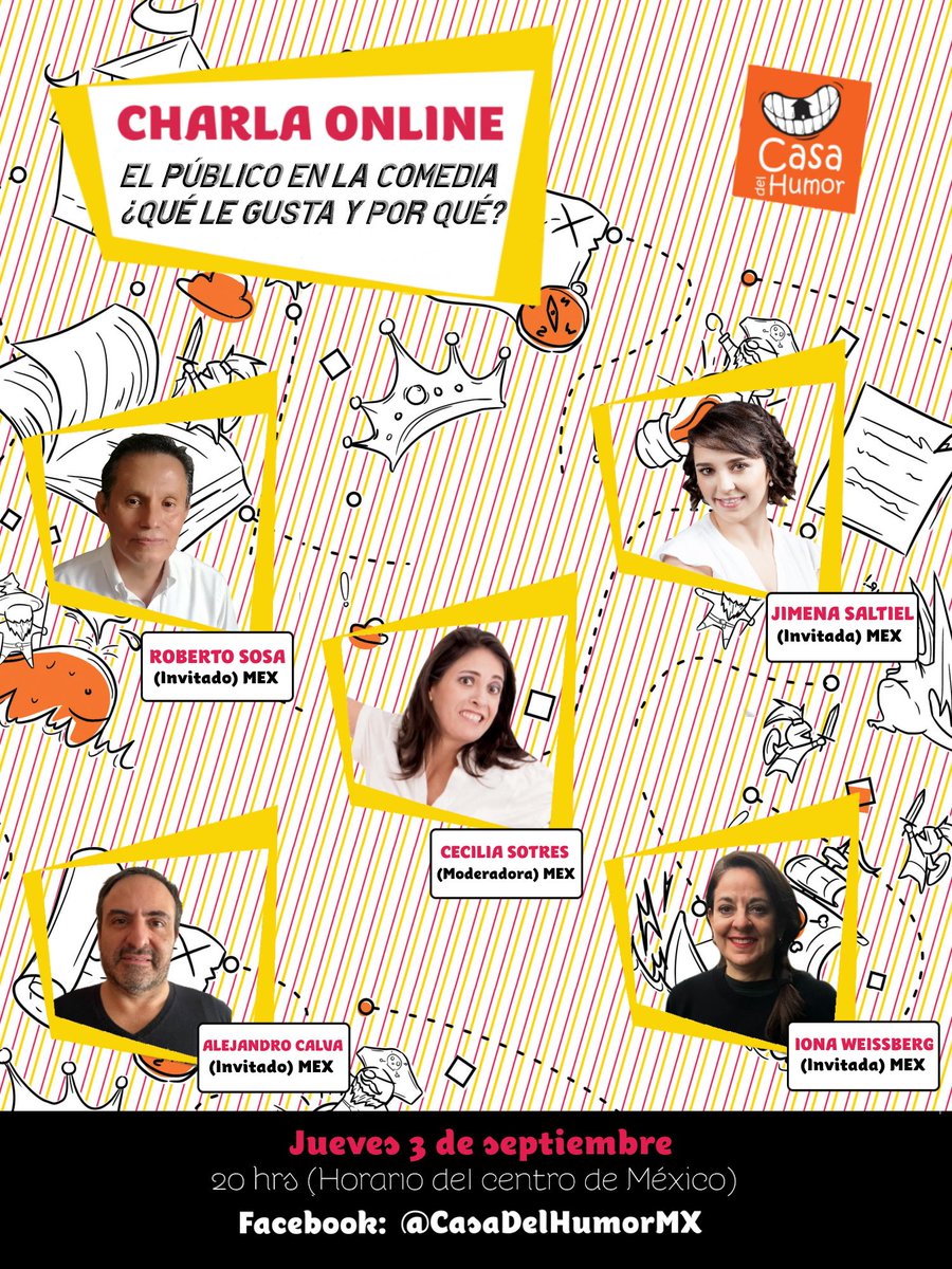 CasaDelHumorMX's tweet photo. ¡ES HOY! ¡ES HOY!... En unas horas daremos inicio a nuestra 14a. charla online, en la cual estaremos hablando sobre: "EL PÚBLICO EN LA COMEDIA, ¿QUÉ LE GUSTA Y POR QUÉ?"

¡Ven a charlar con nosotros! Te esperamos a las 20:00hrs por nuestro Facebook Live. ;)
#QuédateEnCasa https://t.co/7kyGsr3PEX