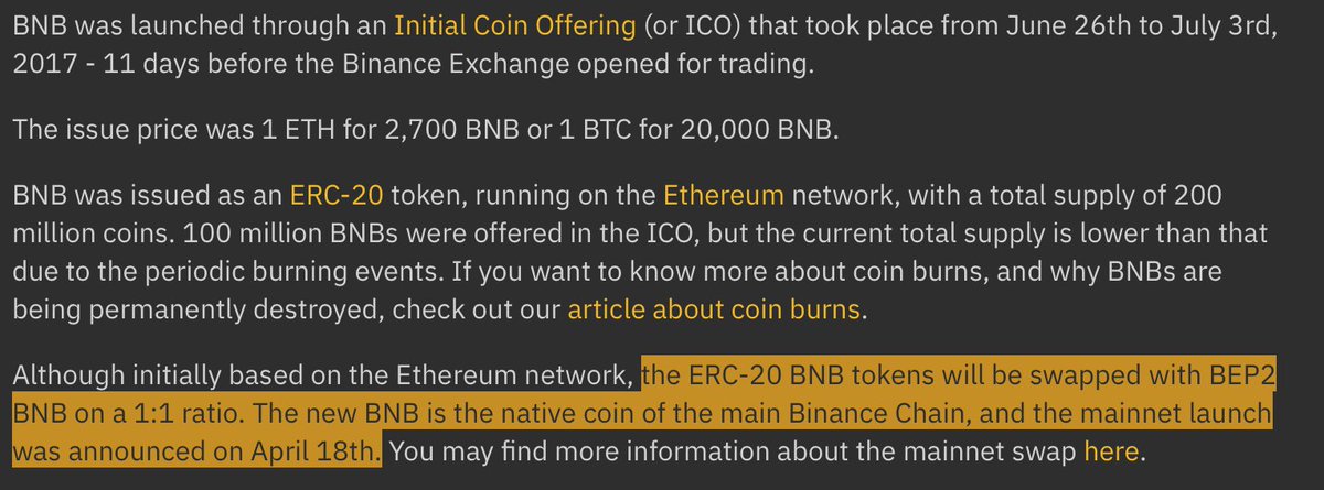 32/ This is not theoretical, this is starting to happen: exhibit A being Binance’s own BNB token, which started on Ethereum and will soon move to Binance’ own chain, which, you guessed it, uses Proof of Stake!