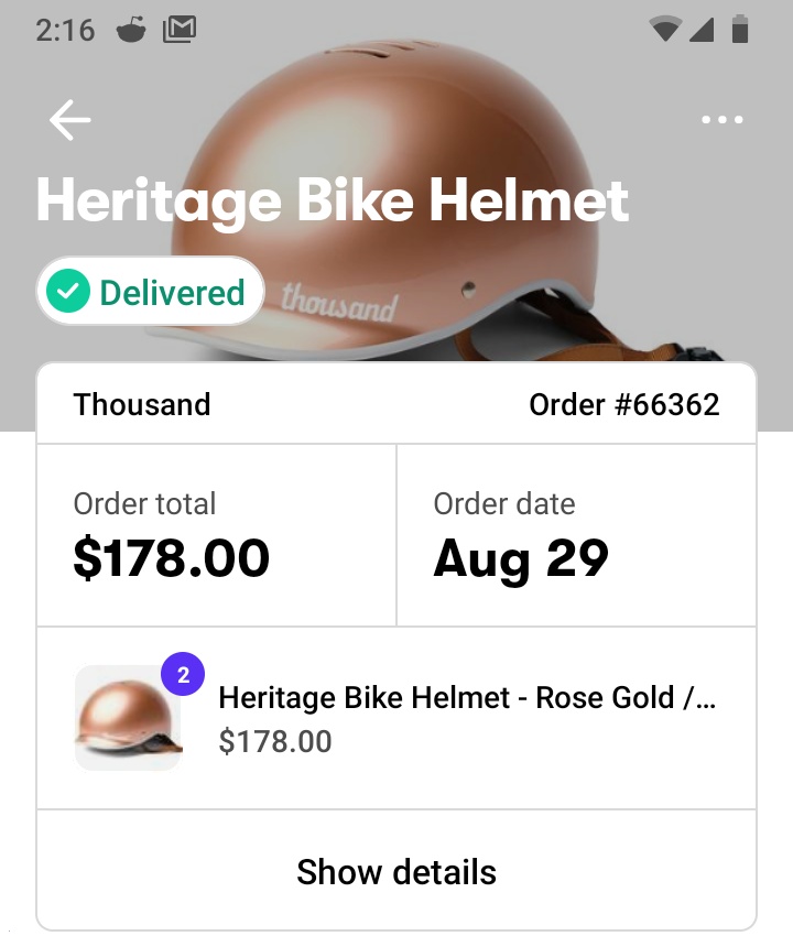 @explorethousand @SheWolfATeam Sent an email about my order I ordered 2 helmets was charged for 2 and only got 1 shipped (poorly packaged).