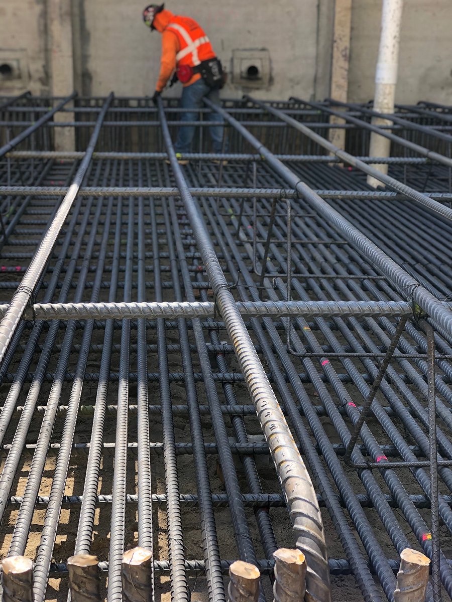 A maze of rebar! #construction #generalcontractor #builtbystaples #tbt