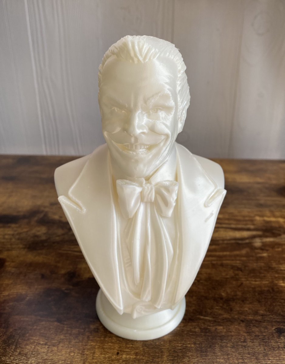 3dLimestone's tweet photo. This is the “Joker” I remember 

@fotismint has created some of the coolest models around

https://t.co/Ds3dhXEcZf

Printed @FilamentsDotCa “Natural” PET-G 2.0

 #Joker #JackNicholson #OGbatman https://t.co/wDuKt2JpNd