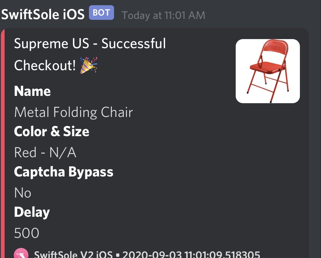 obtain_llc's tweet photo. Supreme Week 2
Bot @SwiftSoleiOS | @F3ather 
Proxies @aycdproxies 
Server - @DripServers 
Tools @EasyATC | @neutrinotools | @scoutapp_ai 

#obtaincheckouts #obtainllc #ObtainVIP https://t.co/ngazdu88mQ