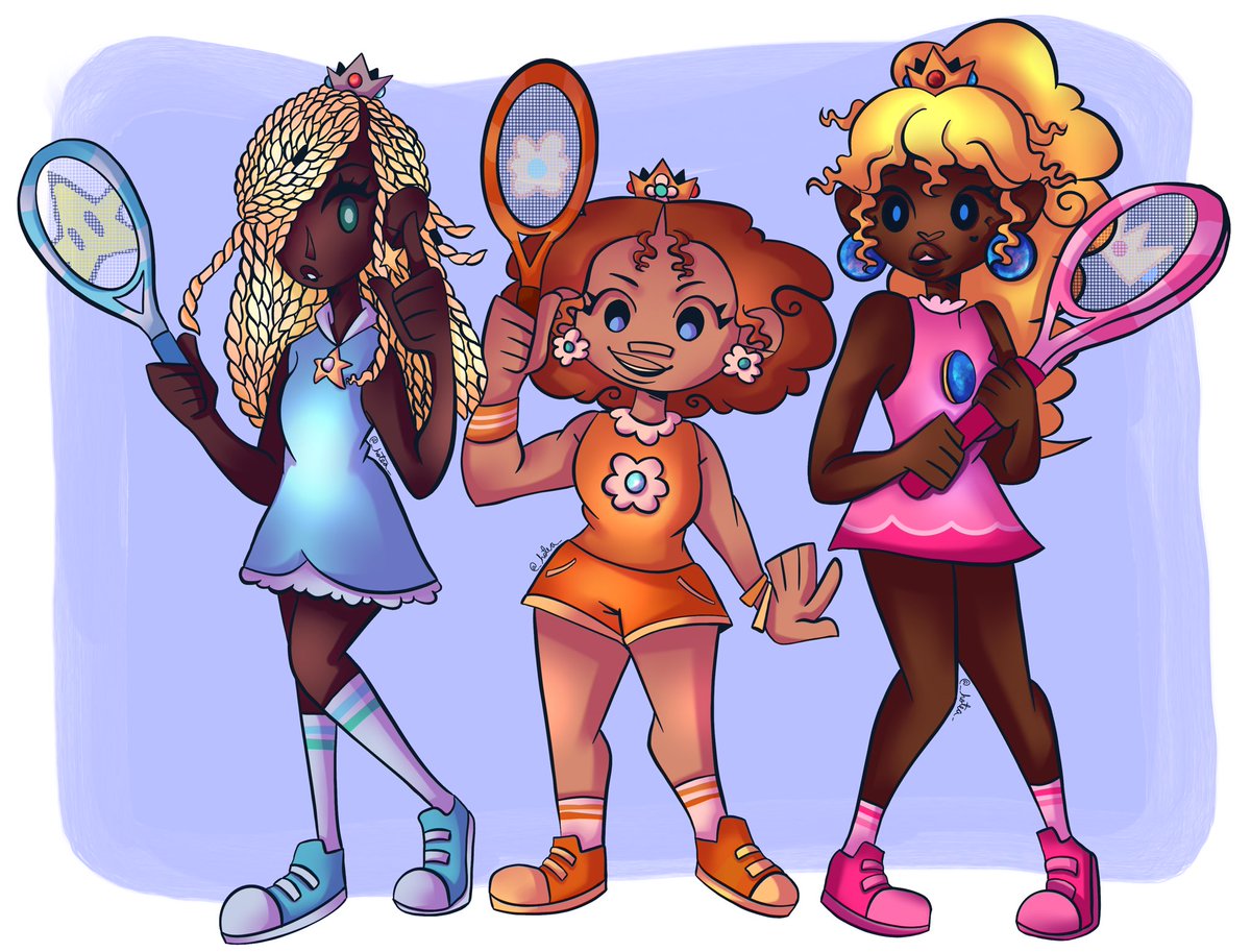 _HoTea_'s tweet photo. Sporty Princesses!!! Daisy has my heart but Black Peach is my favorite design🥺 https://t.co/LwTgBXkR4s
