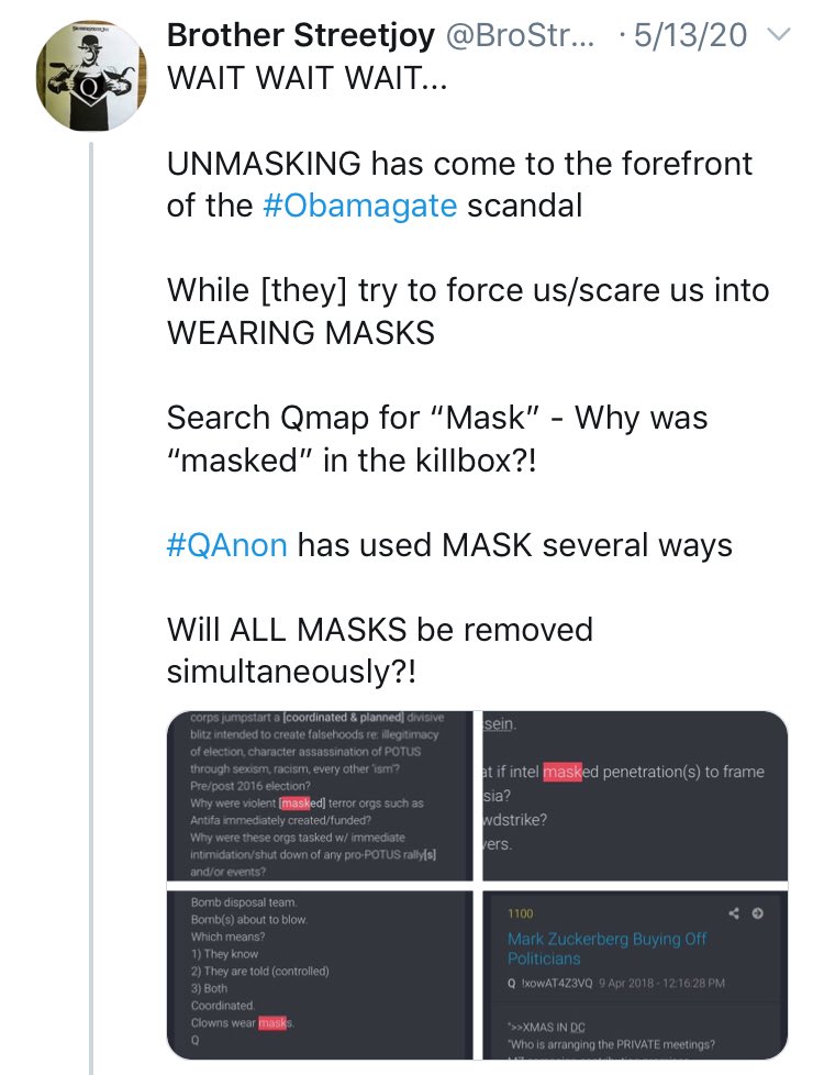 3/ “Set up” is used several ways, but the primary way it’s referenced is regarding the Ru$$iaGate framing [tre_ason]& ***unmasking***Pelosi+MaskI noted in May that as C0VlD was ramping upThe Unmasking Crimes & Mask Enforcement were the biggest stories simultaneously