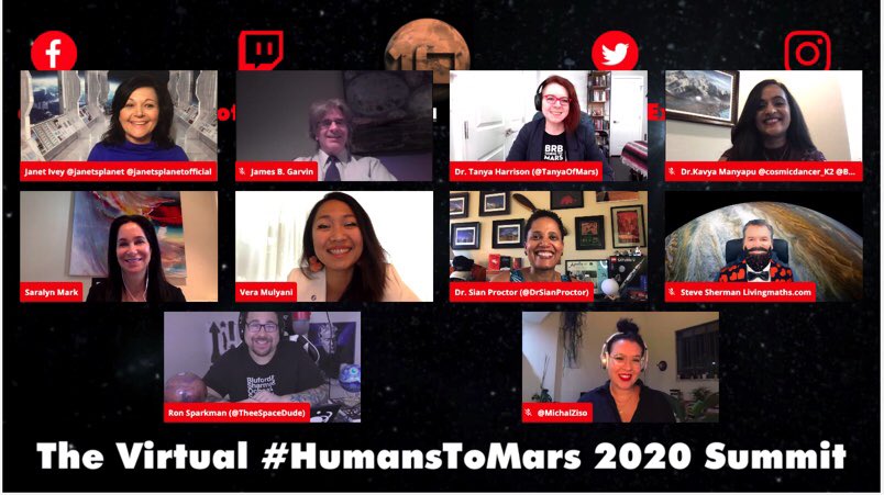 DrSianProctor's tweet photo. Honored to be on the final panel for the #Humans2Mars Summit by @ExploreMars. We are talking about #WhyPersevere. I persevere for the joy of exploration, discovery, and connecting with others. My goal is to share Space2inspire those within my reach and beyond. How about you? 👩🏽‍🚀🚀 https://t.co/R7xEWK60qo