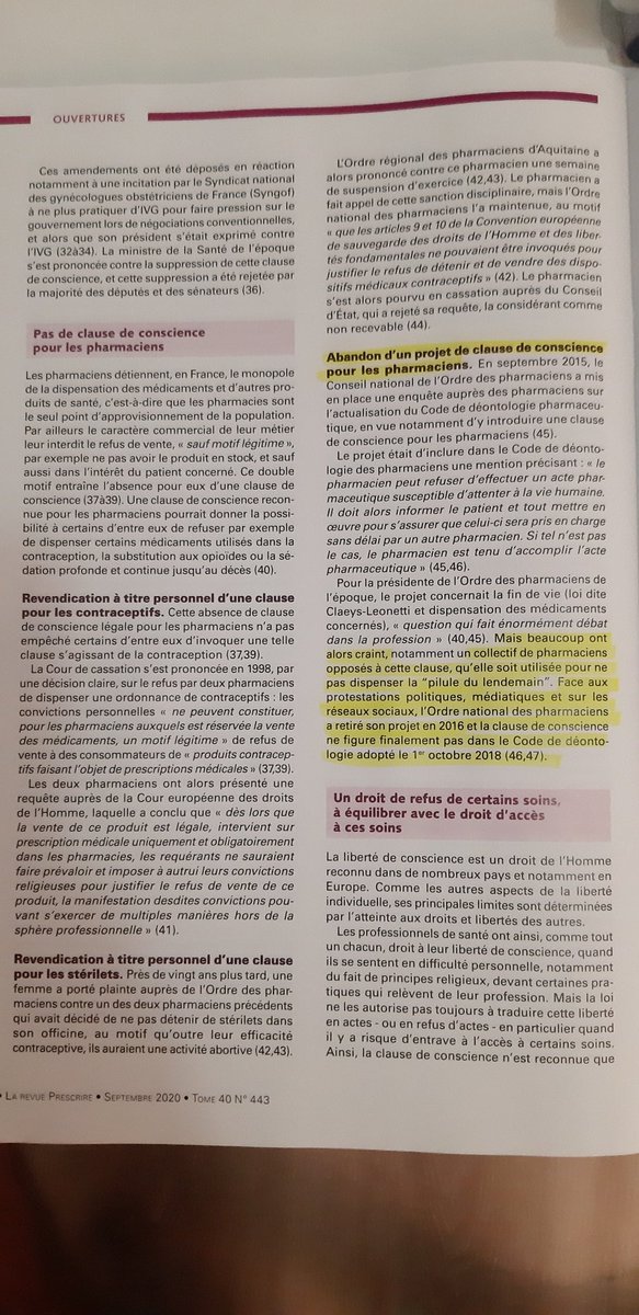 lagelule1's tweet photo. Hey les pharmas!
On parle de ns ds @RevuePrescrire dans leur article consacré aux clauses de conscience des pros de santé! @rimaladouce, @MmePharmafLo, @marjo_lab,@chokodoc, @viraust, @PresqueRire, @o_pti_K, @edouriez, @tiftoufette, @HiAmericaWNTT https://t.co/j1YlvakRGl