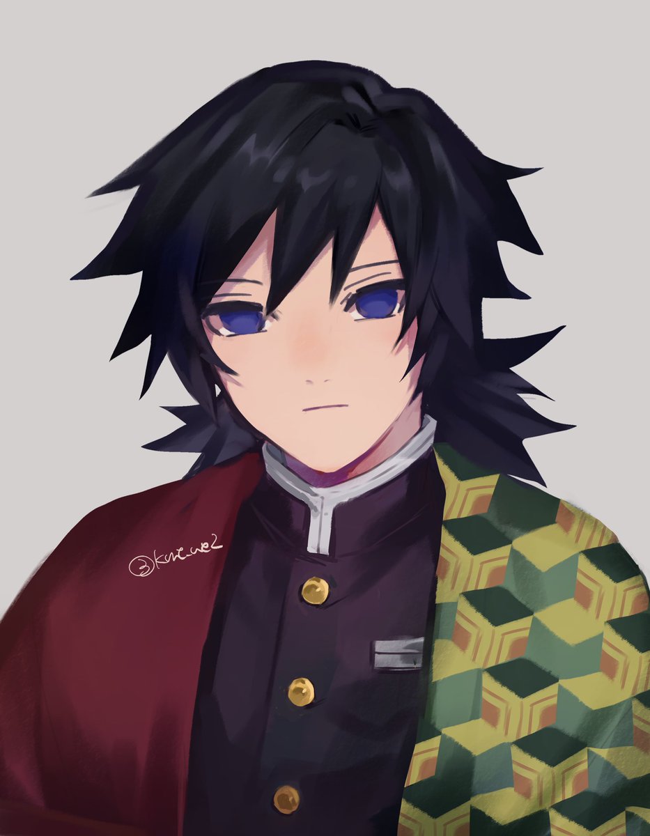 tomioka giyuu 1boy demon slayer uniform male focus solo black hair haori japanese clothes  illustration images