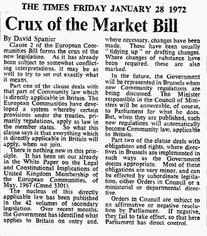 For example, here is The Times referring to it in terms of the Clause 2 Direct Effect issue.