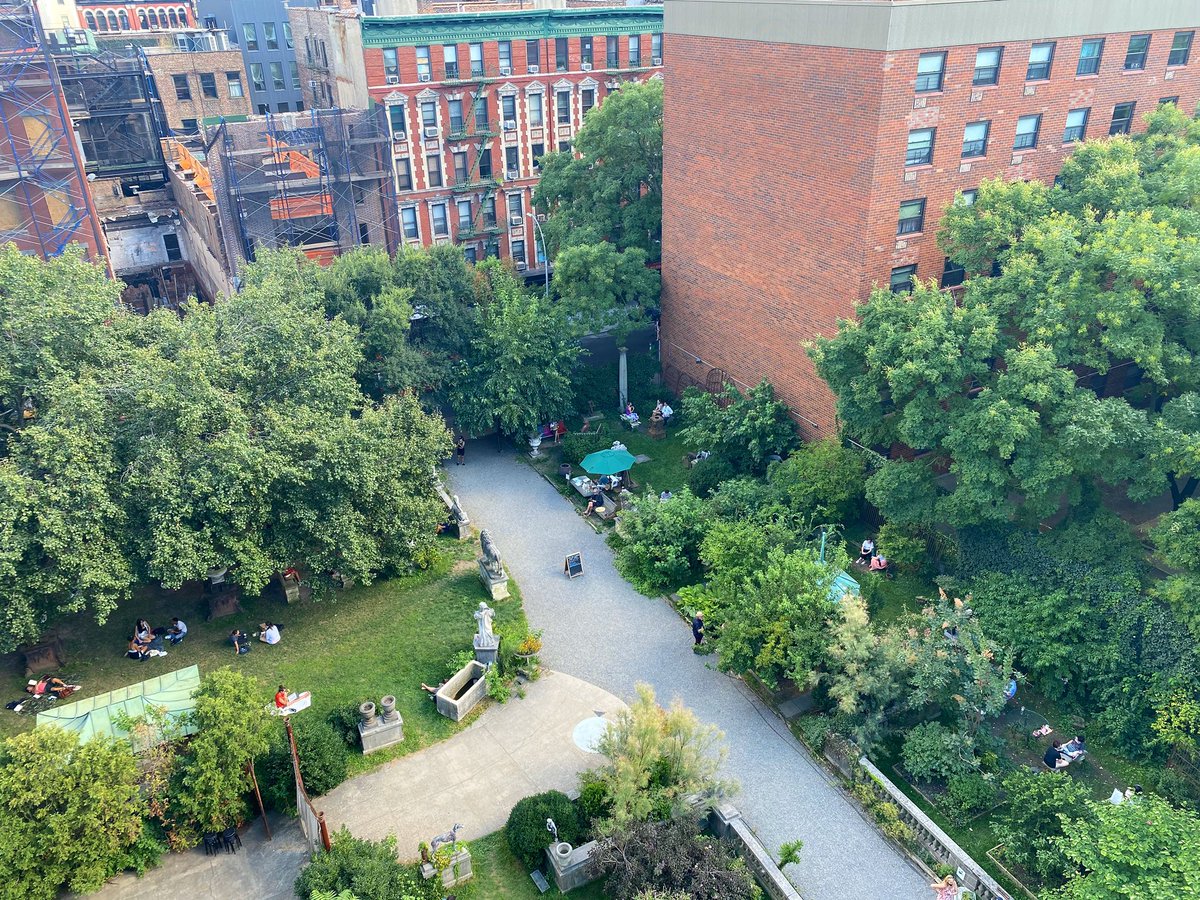 ElizabethStGrdn's tweet photo. New perspectives of Elizabeth Street Garden. W/ the pandemic highlighting need for public open space, @NYCCouncil should reconsider their position in wanting to destroy such a vital space for the community.  RT @CoreyinNYC @galeabrewer @CM_MargaretChin to call them out.#SaveESG https://t.co/mMEaMBiALL