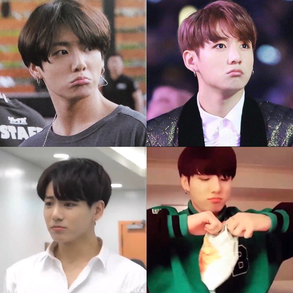 Jungkook’s duck face  and baby pout pt.2 