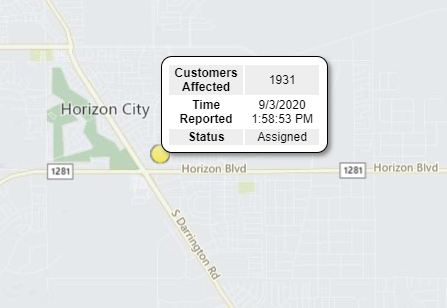 El Paso Electric On Twitter Power Outage Reported In Horizon City Tx At 2pm Impacting About 1 931 Customers Cause Is Unknown At This Time Epelectric Crews Are Aware And Will Work As