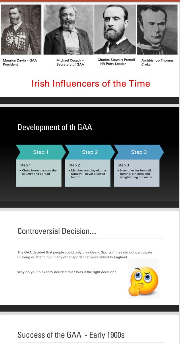MissBlanche90's tweet photo. Really enjoying the prep time we are getting in school while year group inductions. I made this power point for 3rd Years on Cultural Nationalism. Anyone want a copy let me know 😊 #histedchatie #sharingsources #irishhistory https://t.co/NQif0AyXTN