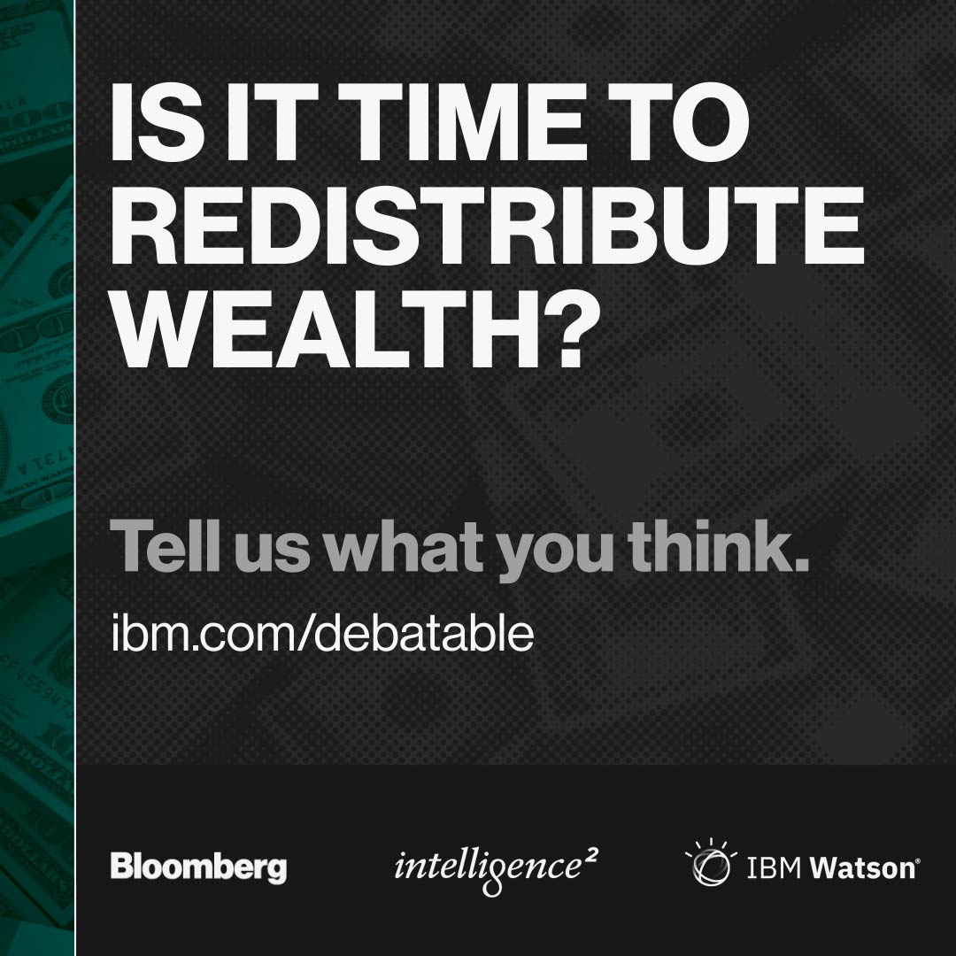 business's tweet photo. Is redistributing wealth the answer to economic inequality?

Make your case and tune in for a debate on the issue coming to @BloombergTV on Oct. 9, presented with @IBM and @IQ2US https://t.co/F9jcIA5Uuz https://t.co/IvV2bkYEij