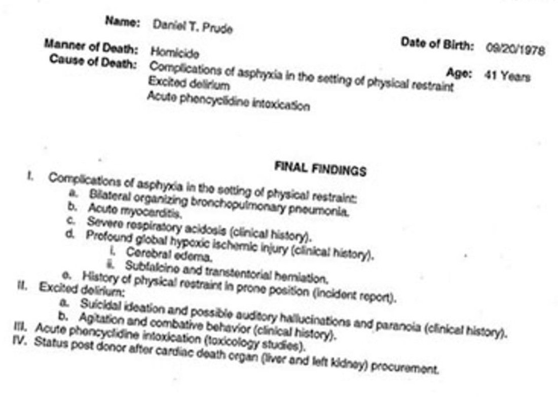Look at the medical examiner's report:"MANNER of death."