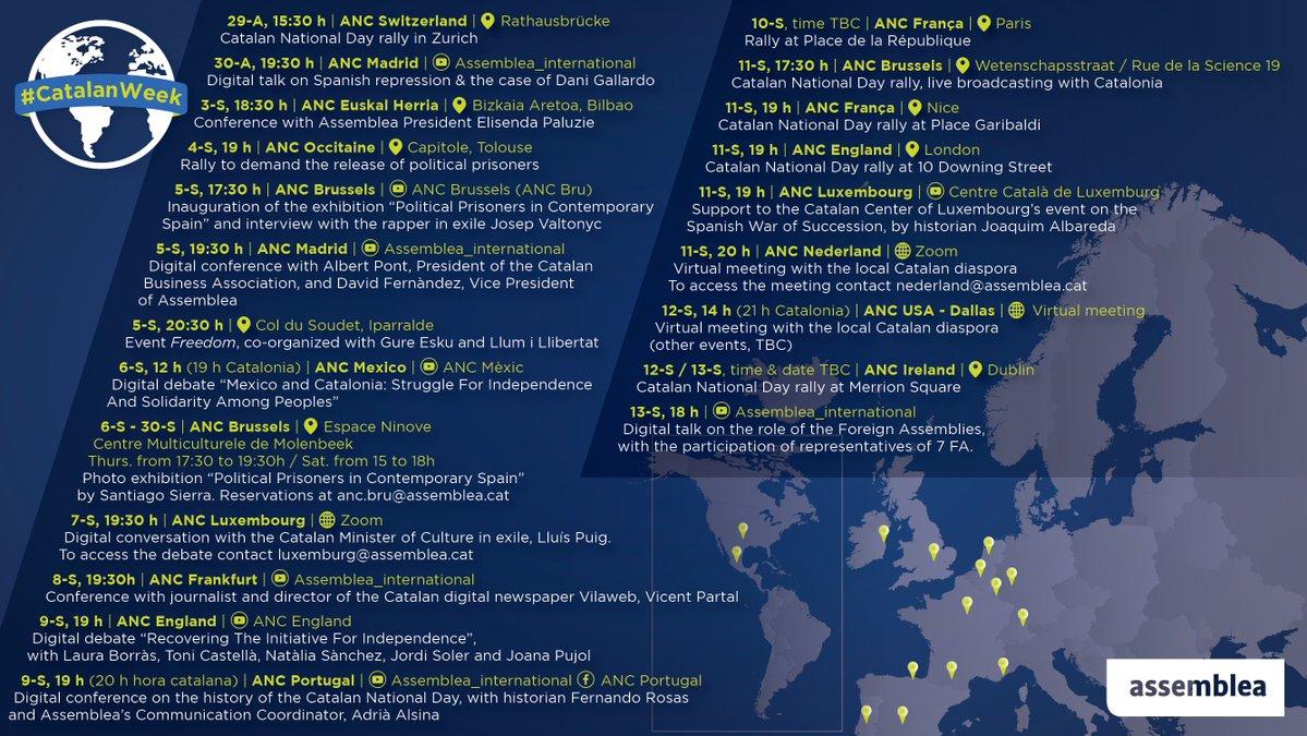 AncBru's tweet image. Totes les activitats de la #CatalanWeek organitzades arreu del món! Segueix-les en directe o en diferit per les xarxes socials.