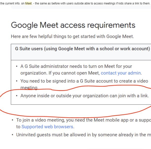 Mat_Thornton's tweet photo. @GoogleForEdu Progress, but without the ability to limit participants to domain only, still too dangerous for schools! https://t.co/ODDdxhSdvO