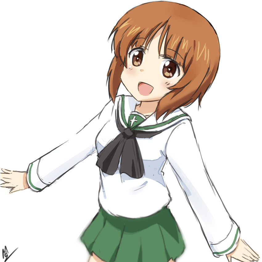西住みほ 「み～ぽり～ん! 」|MA-2㌠のイラスト