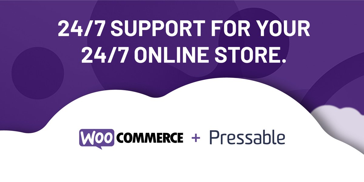 Pressable's tweet photo. Enjoy unlimited 24/7 support for your WooCommerce website. #woocommerce #amazingsupport #ecommerce #impressable https://t.co/1RhzSCZOcR
