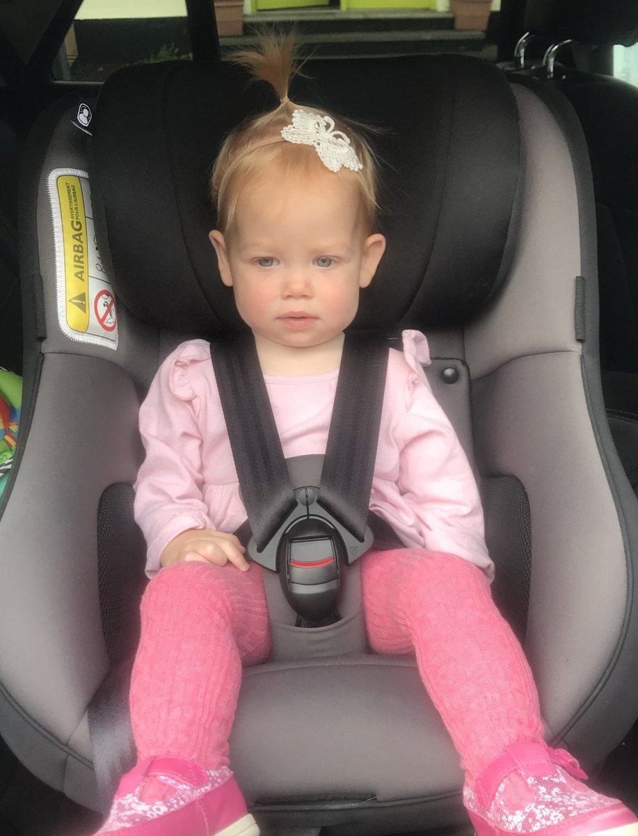MccaigMiss's tweet photo. First week of nursery for my little darling 👏🏽 Yes she is in her car seat because she is a whirlwind who will not stay still anymore. Yes she has got the facial expressions of a teenager showing how unimpressed she is with the idea of nursery! 🤣♥️ #firstdayofnursery https://t.co/TjG7pPzL2e