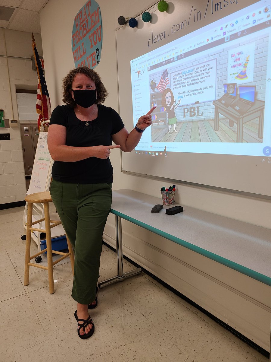 My students pointed out that today I dressed similar to bitmoji me in my virtual classroom. I am having fun using some new technology for in person learning. #SalemSuperStars