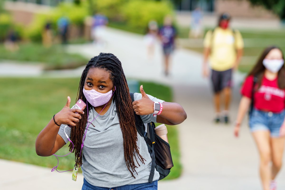 RoseHulman's tweet photo. This year's first day of classes was definitely different, but we got through it TOGETHER! Campus photographer Bryan Cantwell captured some of today's scenes. More to come. #roseready https://t.co/BYpJWGHdVY