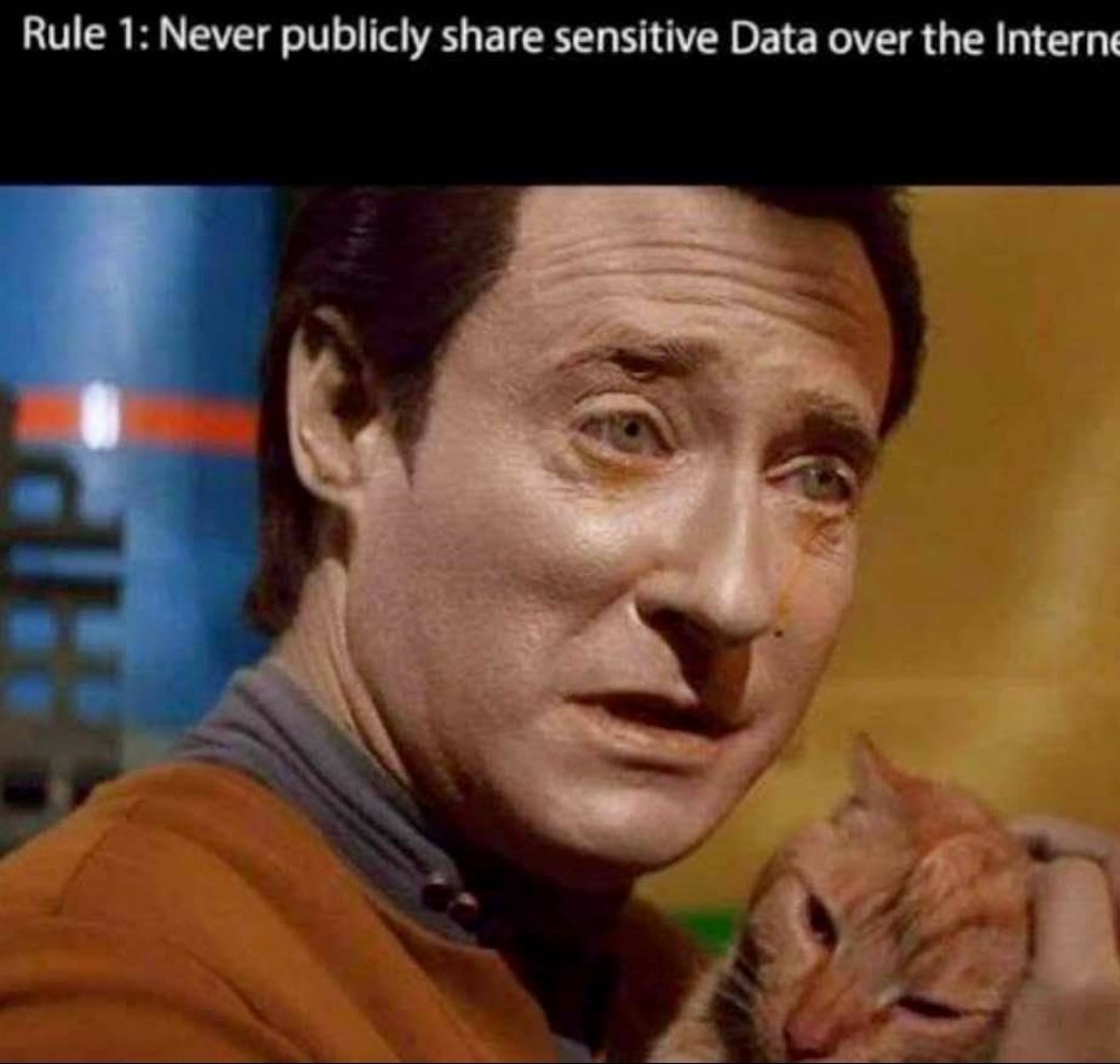 LordHakuten's tweet photo. #StarTrek 
#data
#geeksquad 
#RulesAreRules https://t.co/akGJKscJVv