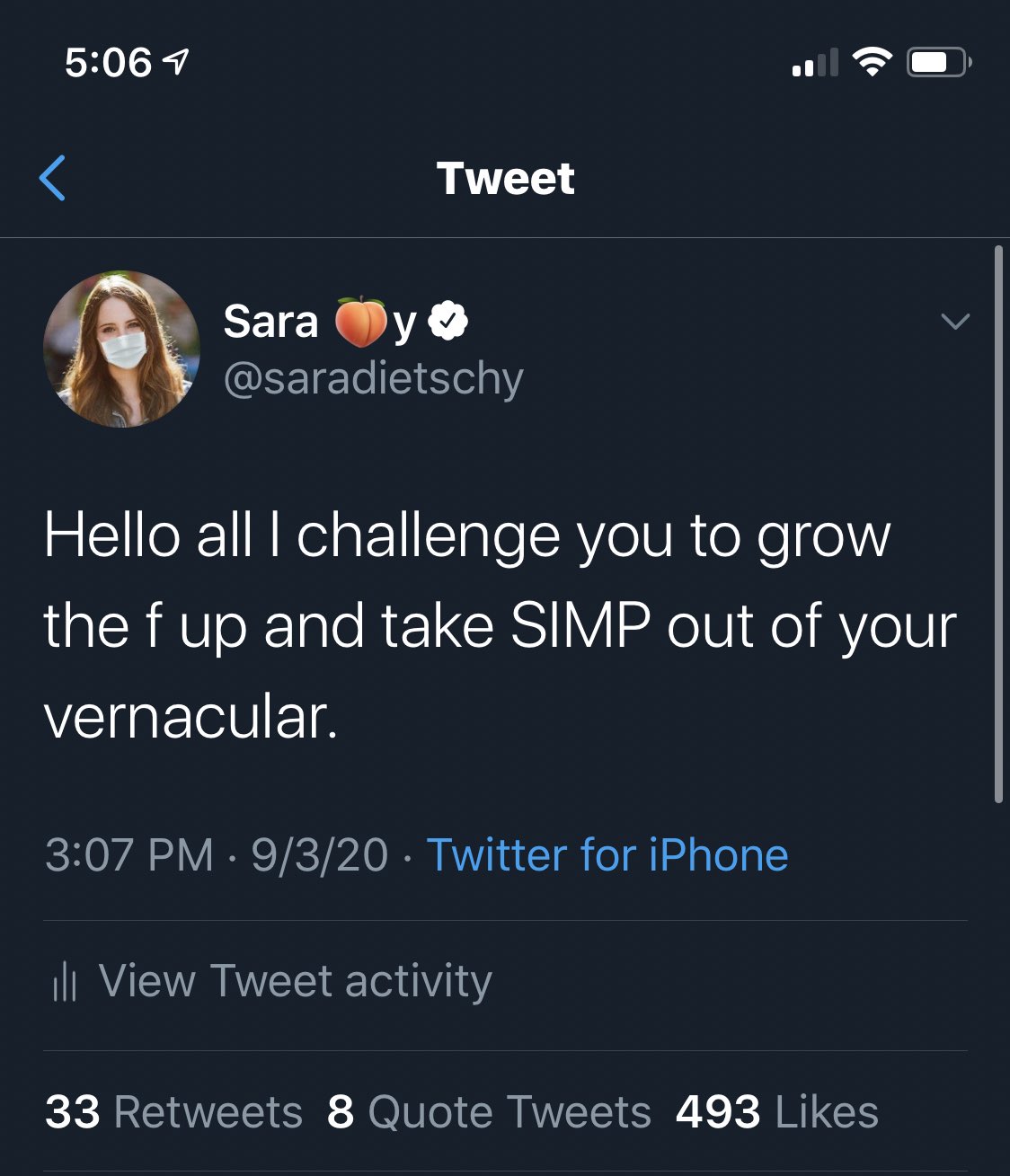 Sara Dietschy 🍑y on X: I deleted my tweet abt not liking the