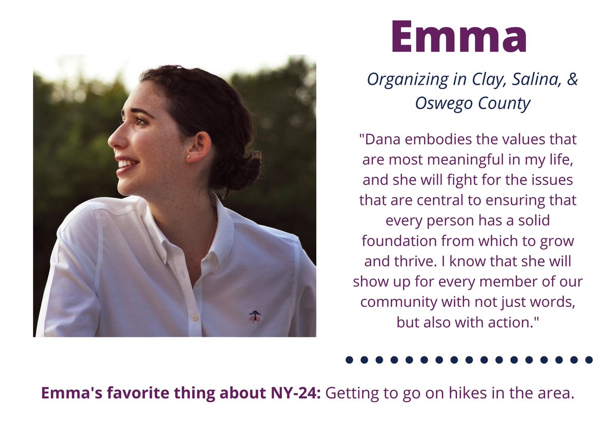 dana_balter's tweet photo. Meet Emma, the organizer for Clay, Salina, and Oswego County! #NY24
Sign up to volunteer with #TeamBalter ➡️ https://t.co/llQp7kkkst https://t.co/EMl3x5HxbR