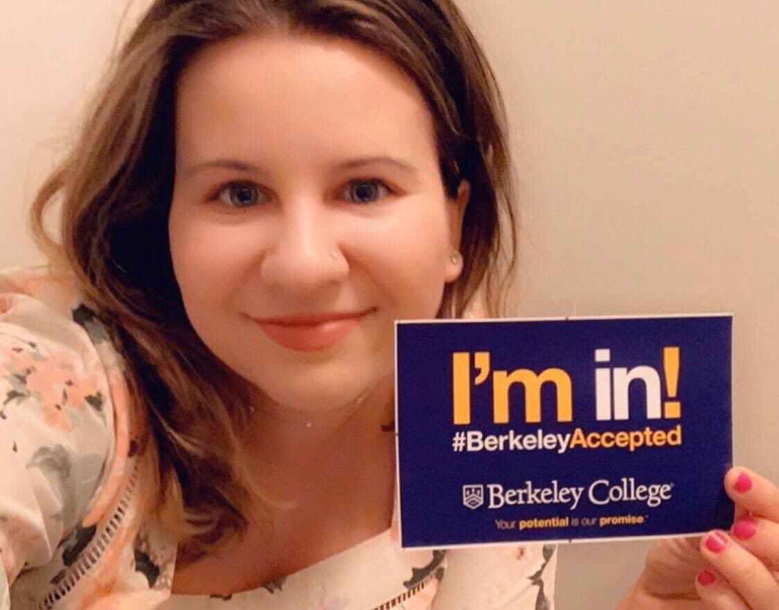 BerkeleyCollege's tweet photo. Congratulations, Heather! We are excited to have you joining our #MBA program this fall! 😁#BerkeleyMBA #BerkeleyAccepted https://t.co/2WIczZ3guA
