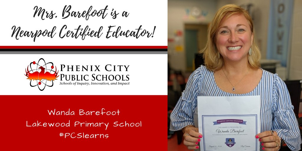 itsinpc's tweet photo. Mrs. Barefoot is our newest @nearpod Certified Educator! @LPSbirdiesPC @PCBOE #sharePCS #PCSlearns https://t.co/rtg3LicK0D