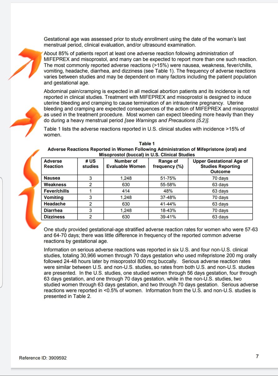 "About 85% of patients report at least 1 adverse reaction...many can be expected to report more than one""Abdominal pain/cramping is expected in all medical abortion & its incidence is not reported in clinical studies". - what about high index of suspicion to rule out sepsis