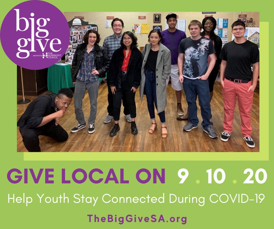 Early giving starts today! A little can go a long way when we get together for #BigGive2020 to support <a href="/yabsanantonio/">Youth Action Board SA</a> &amp; help them stay connected by providing technology solutions. These young advocates rock! To learn more &amp; donate, please visit bit.ly/31Uoh1x