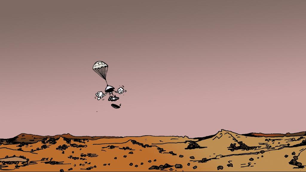 NASA's tweet photo. #OTD in 1976, our Viking 2 lander successfully touched down on Mars. Today, @NASAAstrobio researchers are still using data from our Viking missions to develop strategies for answering the question: could ancient Mars have supported life? 
https://t.co/nWj6rxXvXy https://t.co/YYSALFDAas